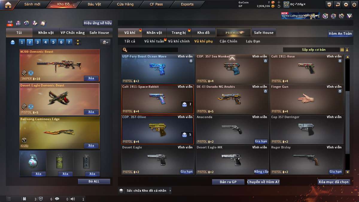 shop acc cf uy tin gia re